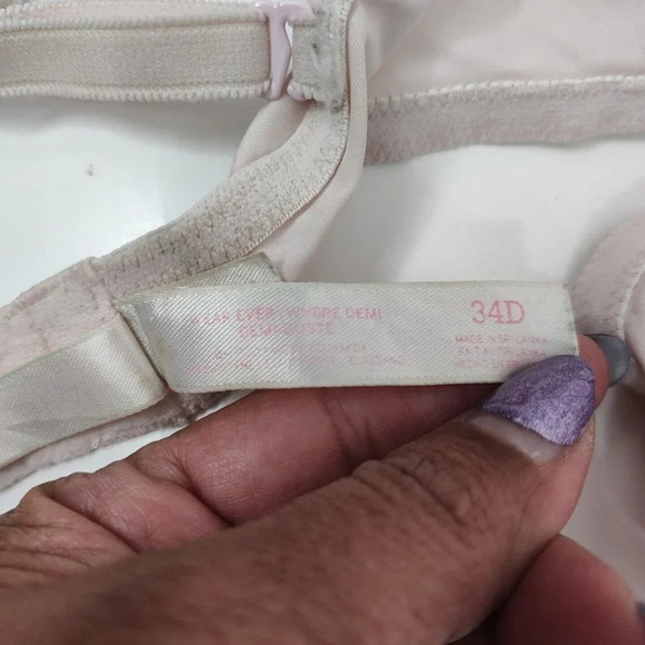 Victorias Secret Where Everywhere Demi Bra Light Pink Women Size 34D FLAW - Picture 6 of 8